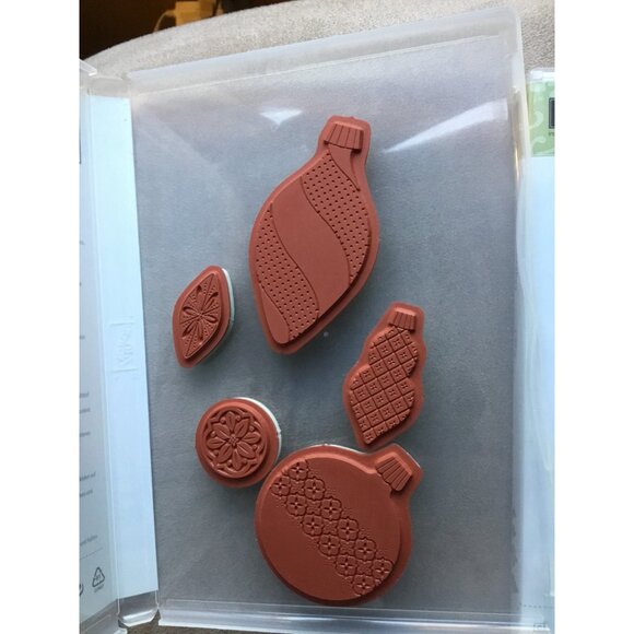 Stampin Up! Ornament Keepsakes Cling Stamps & Holiday Ornaments Framelits - Picture 3 of 9